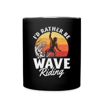 Surfeur - Je préfère surfer sur les vagues - Surfeur de vagues - Mug uni - noir - Devant