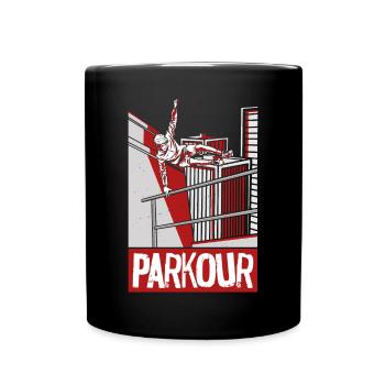 Parkour Free Running Traceur - Full Colour Mug - black - Front