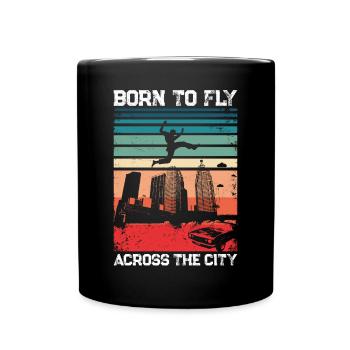 Parkour Free Running Traceur - Tasse einfarbig - Schwarz - Vorne