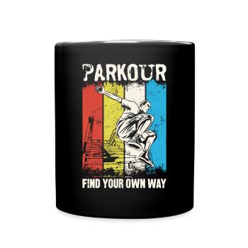 Parkour Free Running Traceur - Full Colour Mug - black - Front