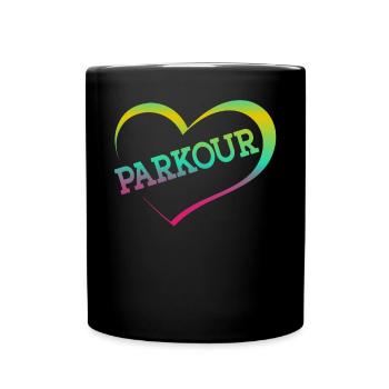 Parkour Free Running Traceur Girl - Full Colour Mug - black - Front