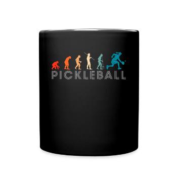 Chemise Vintage Retro Evolution Pickleball - Mug uni - noir - Devant