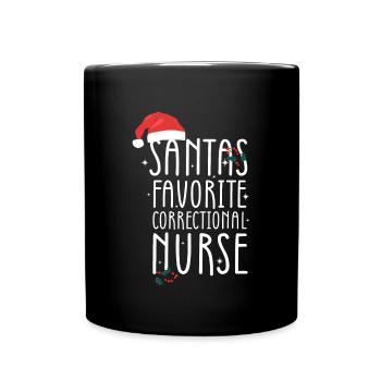 Chemise d’infirmière correctionnelle préférée du Père Noël - Mug uni - noir - Devant