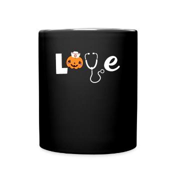 Aimer l’infirmière correctionnelle Halloween - Mug uni - noir - Devant