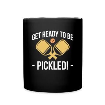 Préparez-vous à être mariné Pickleball - Mug uni - noir - Devant