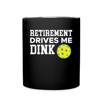 La retraite me motive Dink Pickleball Retraités - Mug uni - noir - Devant