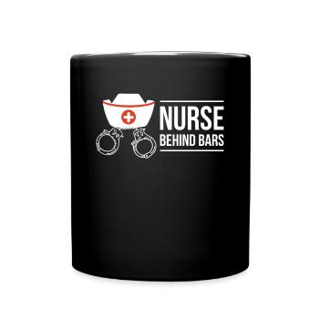 Nursing Behind Bars Shirt Correctional Nurse - Tasse einfarbig - Schwarz - Vorne