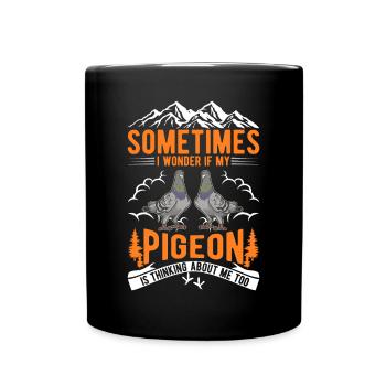 Pigeon Pigeon Fancier City Pigeon - Full Colour Mug - black - Front