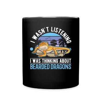 Dragon barbu disant dragon barbu - Mug uni - noir - Devant