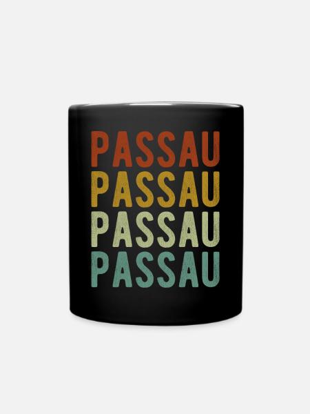 Passau Stadt Retro Vintage - Tasse einfarbig - Schwarz