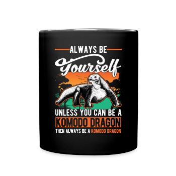 Komodo dragon monitor lizard - Full Colour Mug - black - Front