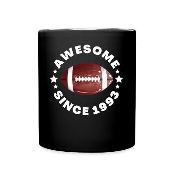 Super Seit 1993 Fußballkugel Gute Spielerlegende - Tasse einfarbig - Schwarz - Vorne