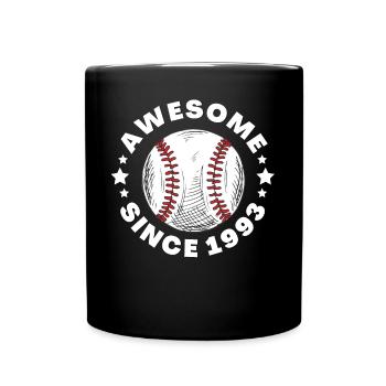 Super Seit 1993 Baseballball Gute Spieler Legende - Tasse einfarbig - Schwarz - Vorne