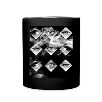 Eyes Smoking Emotions Beauty Mirror of the Soul - Full Colour Mug - black - Front