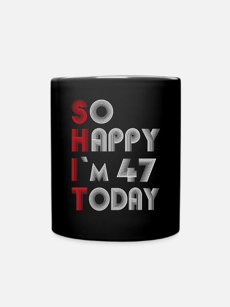 47 ans - Mug uni - noir