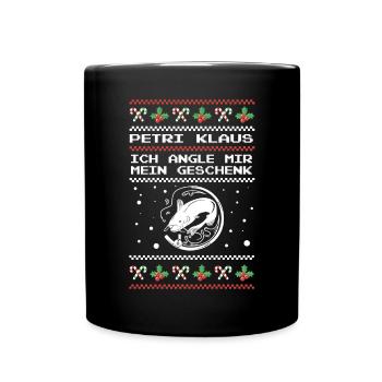 Petri Klaus Angle Mir Mein Geschenk Weihnachten - Tasse einfarbig - Schwarz - Vorne