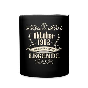 Oktober 1982 - Die Geburt einer Legende - Tasse einfarbig - Schwarz - Vorne