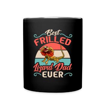 Kragenechse Frilled-neck lizard Reptil Herpetologe - Tasse einfarbig - Schwarz - Vorne