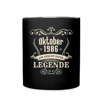 Oktober 1986 - Die Geburt einer Legende - Tasse einfarbig - Schwarz - Vorne
