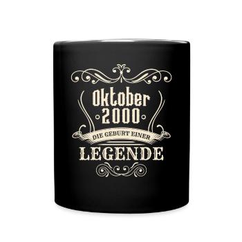 Oktober 2000 - Die Geburt einer Legende - Tasse einfarbig - Schwarz - Vorne