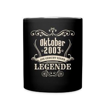 Oktober 2003 - Die Geburt einer Legende - Tasse einfarbig - Schwarz - Vorne