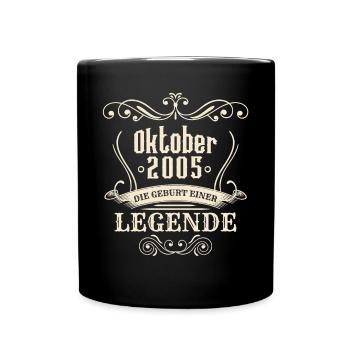 Oktober 2005 - Die Geburt einer Legende - Tasse einfarbig - Schwarz - Vorne