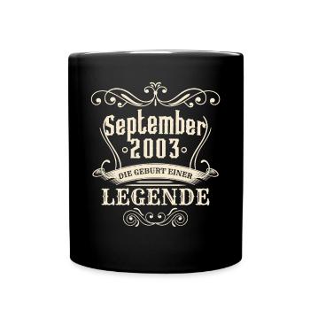 September 2003 - Die Geburt einer Legende - Tasse einfarbig - Schwarz - Vorne