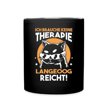 Nordsee Langeoog - Tasse einfarbig - Schwarz - Vorne