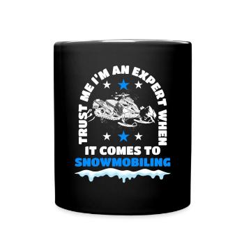 Snowmobile Snow lovers Winter sports Schneemobi - Full Colour Mug - black - Front