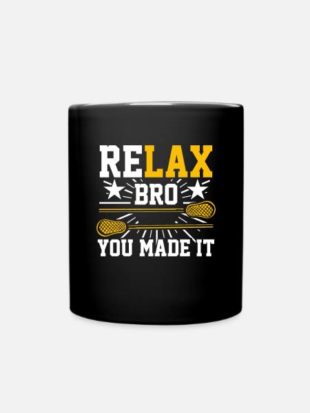 Funny Lacrosse Verteidiger - Tasse einfarbig - Schwarz