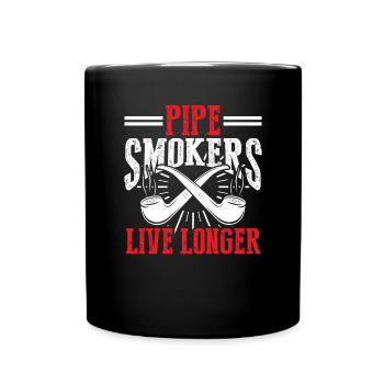 Fumer tabac Pipe Fumer Cigar Lover - Mug uni - noir - Devant