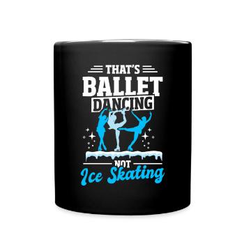Eiskunstlauf Schlittschuhlaufen - Tasse einfarbig - Schwarz - Vorne