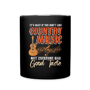 Gitarre Folk Songs Western Musik Fan - Tasse einfarbig - Schwarz - Vorne