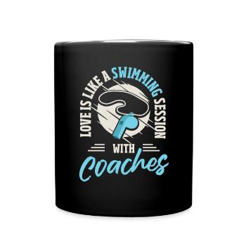 Trainer Instructor Coaching Swimming Sports Trainer - Full Colour Mug - black - Front