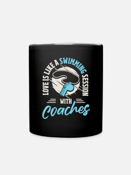 Trainer Ausbilder Coaching Schwimmen Sporttrainer - Tasse einfarbig - Schwarz