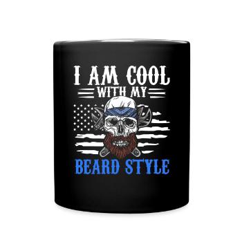 Patriotic Goatbeard Bearded Man - Full Colour Mug - black - Front