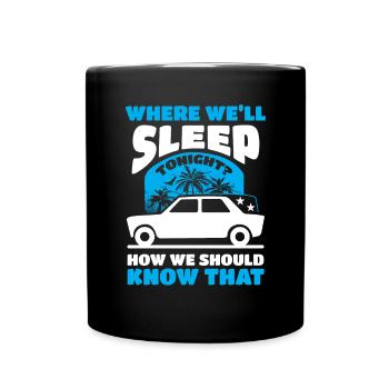 Travel Road Trip Car - Full Colour Mug - black - Front
