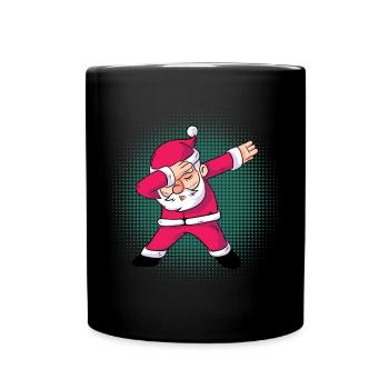 Dabbing Weihnachtsmann Weihnachten Geschenk - Tasse einfarbig - Schwarz - Vorne