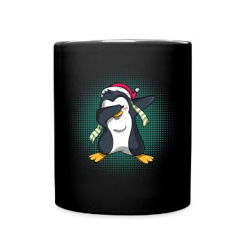Dabbing Penguin Cadeau chemise de sommeil de Noël - Mug uni - noir - Devant