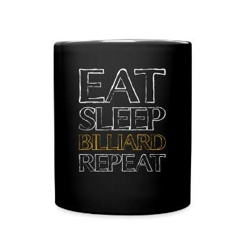 Eating Sleep Billiard - Full Colour Mug - black - Front