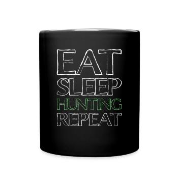 Eating Sleep Hunting - Full Colour Mug - black - Front