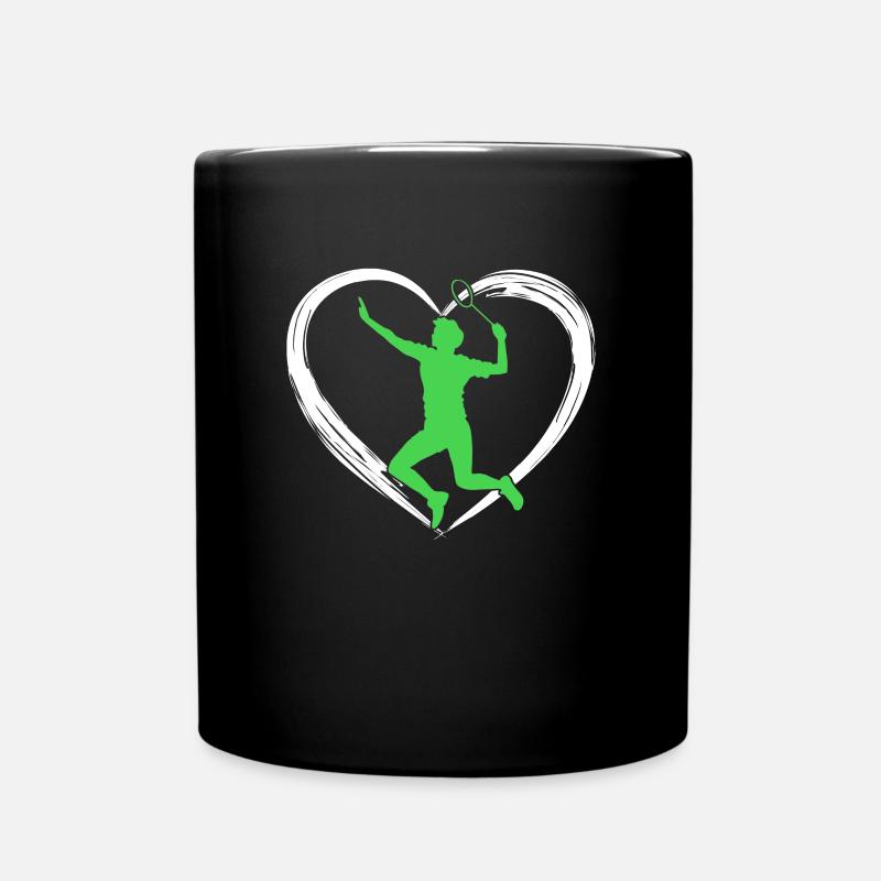badminton love - Tasse einfarbig - Schwarz