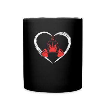 l’amour de la musculation - Mug uni - noir - Devant