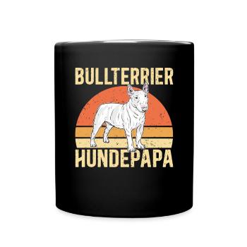 Bull Terrier Chien Papa Chien Propriétaire Cadeau - Mug uni - noir - Devant