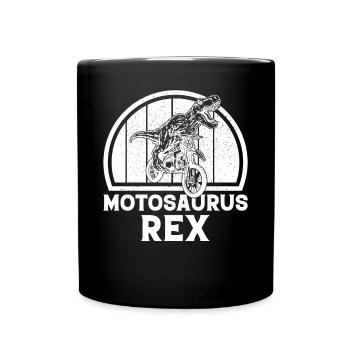 Dirt Bike MotoSaurus Dirtbike Dino Motocross Dinos - Full Colour Mug - black - Front