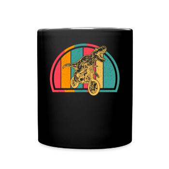 Dirt Bike Dinosaur Dirtbike Dino Motocross Dinosau - Full Colour Mug - black - Front