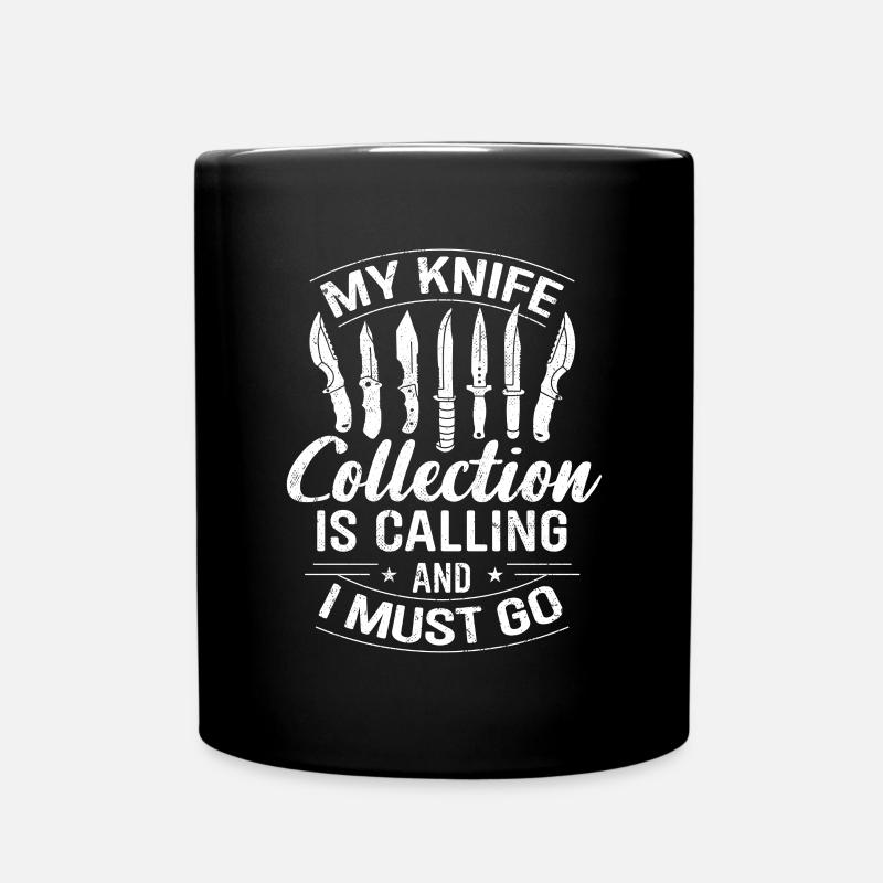Couteau de boucher Couteau Collectionneur de couteaux - Mug uni - noir