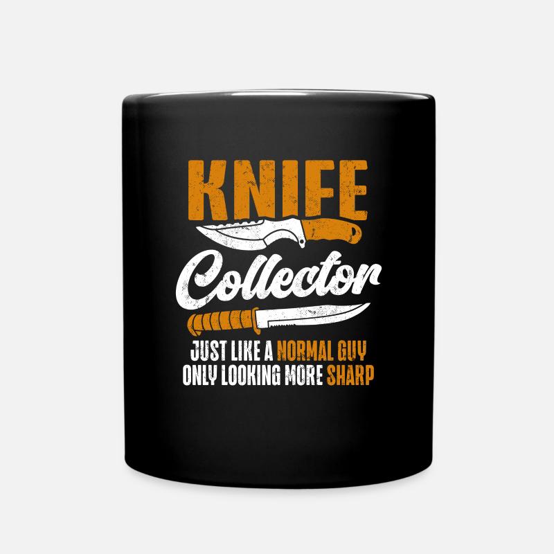 Couteau de boucher Couteau Collectionneur de couteaux - Mug uni - noir