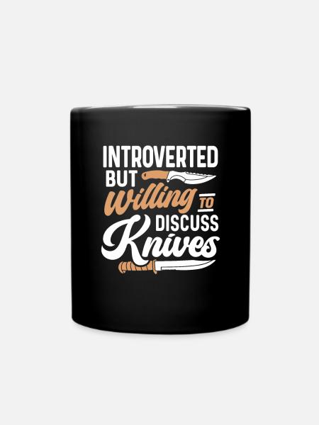 Couteau de boucher Couteau Collectionneur de couteaux - Mug uni - noir