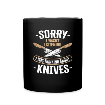 Butcher Knife Knife Knife Collector - Full Colour Mug - black - Front